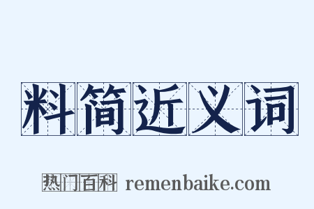 料简近义词是什么意思的图片